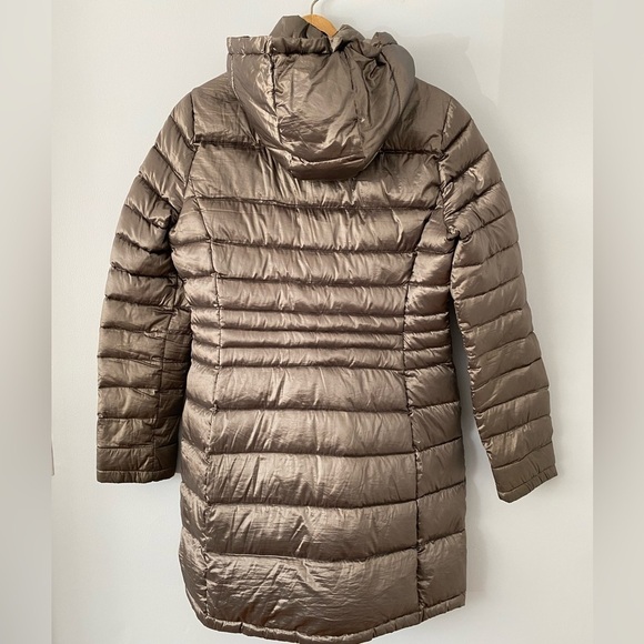 Andrew Marc Premium Down Packable Quilted Gray Hooded Full Zip Puffer Jacket S - Picture 2 of 16